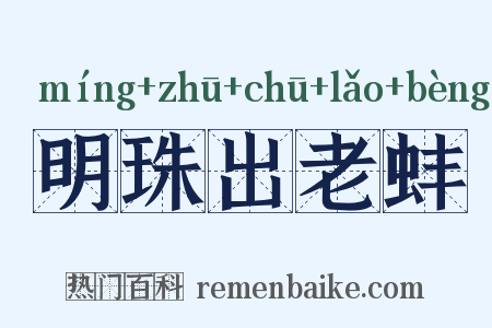明珠出老蚌是什么意思的图片